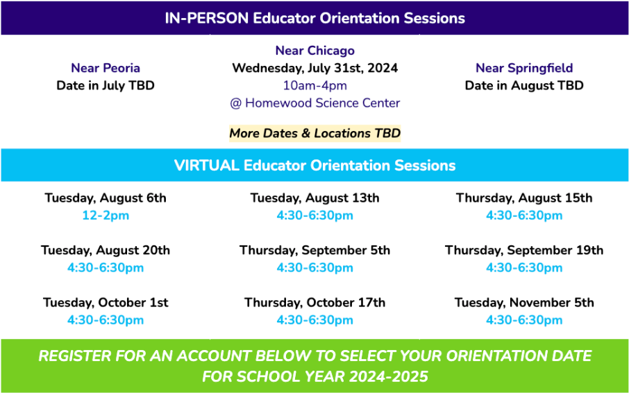 20242025 Educator Orientation Schedule Illinois Student Invention